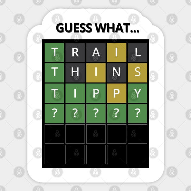 Guess the Word - Wordle Sticker by tatzkirosales-shirt-store